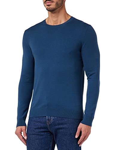 Sisley Men's L/S 10F2S1C78 Sweater, Blue 37T, L