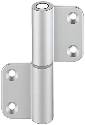 Gedotec Aufschraubband Aluminium Tür-Scharnier für Sanitär - WC-Kabinen & Trennwand-System | DIN Rechts | Scharnierband Alu silber eloxiert | Lappendicke: 3 mm | 1 Stück - Türband für ungefälzte Türen