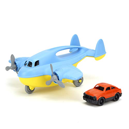 Green Toys 8601399, Frachtflugzeug mit Auto, Spielflugzeug, nachhaltiges Spielzeug für Kinder ab 3 Jahren