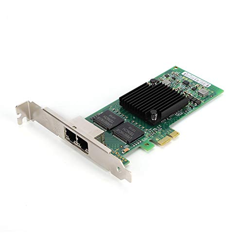 Server-Netzwerkkarte, RJ45-Server-Gigabit-Ethernet-Netzwerkkarte mit zwei Ports, vergoldete PCI-E-Schnittstelle, für Intel i350AM2 Leistungsstarker Master-Steuerchip, kompatibel mit einer Vielzahl von