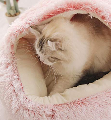 Yanman Katzensofa Flauschiges Katzenbett Faltbar und Erweiterbar Tierbett Waschbar Hundehöhle Katzen und Hunde, Weich Warm Katze Schlafen Bett Haustierbett katzenbettche