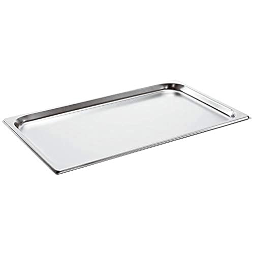 Paderno World Cuisine 20 7/8 inches by 12 3/4 inches Stainless-steel Hotel Pan - 1/1 (depth: 3/4 inches)