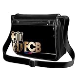 *Exclusiv* FC Barcelona Schultertasche Tasche Gold Messi Umhängetasche Notebook LEDER LOOK