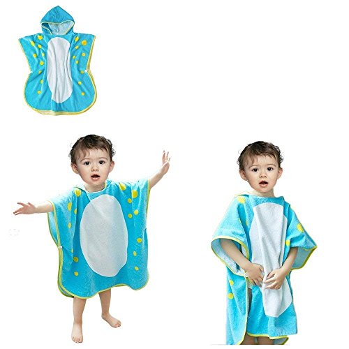 OAMORE Handtuch für Babys, Kinder, Atmungsaktiv, Warm, Cartoon-Bademantel, Polygonal Dinosaurier, Kapuzenhandtuch, Badetuch (Delfin)