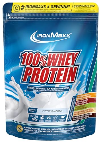 IronMaxx 100% Whey Protein - Eiweißpulver für Fitness-Shake - Wasserlösliches Proteinpulver mit Banane-Joghurt Geschmack - 1 x 2,35 kg Dose