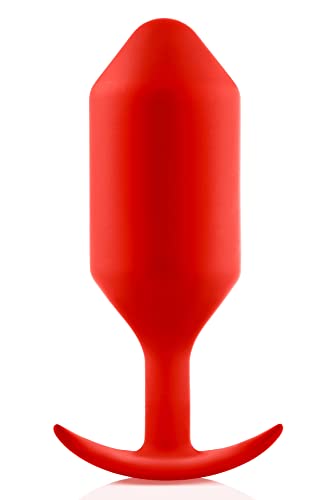 b-Vibe - The Snug Plug 6 – Rot – 515 Gramm Analplug mit ausgestelltem Sockel und gewichteten Kugeln