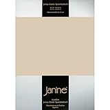 Janine Spannbettlaken Elastic - extra weiches und elastisches Spannbetttuch - für Matratzen 140x200cm bis 160x220cm Sand