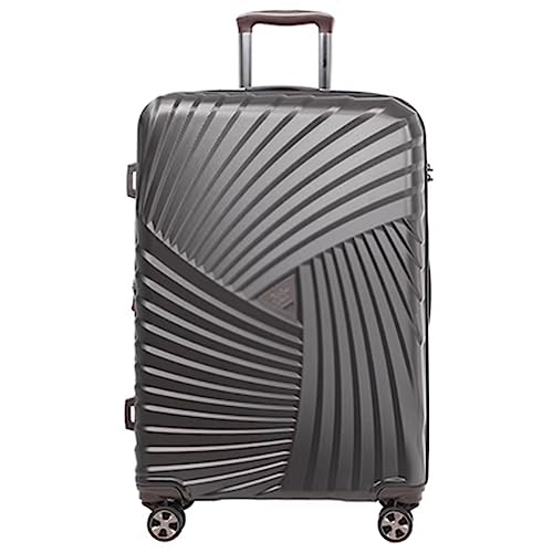 PRUJOY Erweiterbares Gepäck mit Spinnerrädern, Koffergepäck mit TSA-Zollschloss und Spinnerrädern, verdickte und Glatte Zugstange aus Aluminiumlegierung (Black 25 in)