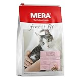 MERA finest fit Sensitive Stomach, Katzenfutter trocken für Katzen mit sensiblem Magen, Trockenfutter aus Geflügel und Reis, Futter für einen gesunden Darm, ohne Zucker (4 kg)
