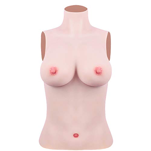 KUMIHO Silikonbrüste Brustprothese künstliche brüste Bodysuit für Crossdresser Transgender - Erste Generation - C Cup (Asien Gelb)