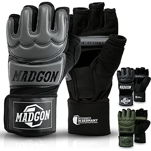 MADGON MMA Handschuhe Profi professionelle Qualität - hochwertige Konstruktion - Boxen, Training, Sandsack, Boxsack, Freefight, Grappling, Kampfsport - Boxhandschuhe