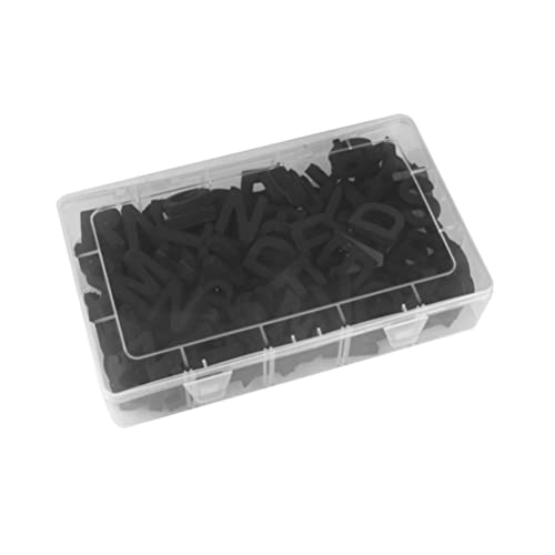 VOSAREA magnetische Buchstaben mit aufbewahrungsbox 124 stücke großbuchstaben magneten für kühlschrank kühlschrank pädagogisches Spielzeug Set klassenzimmer Kinder Lernen rechtschreibung schwarz