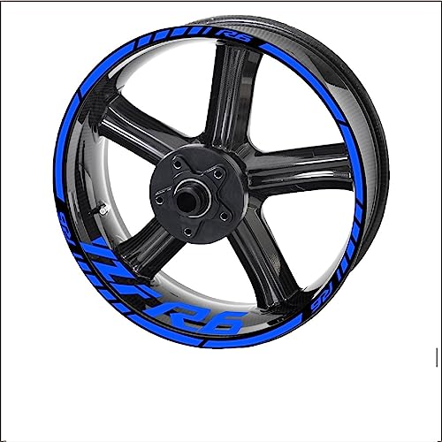 NINOMA Motorradzubehör Nabenaufkleber Radaufkleber Felgenaufkleber Aufkleber Set Kit Für R6 YZF R6 (Color : 5)