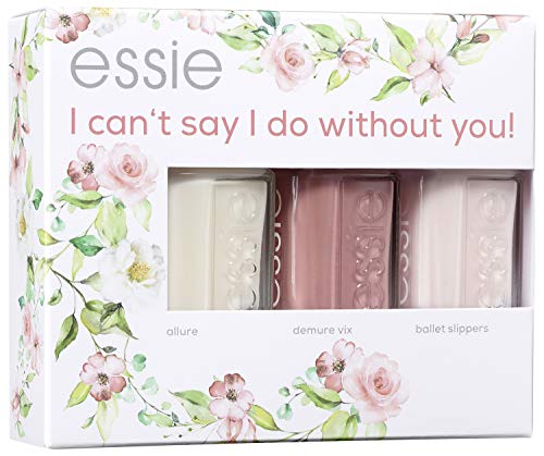 essie bride set I can't say I do without you - Nr. 05 allure + Nr. 40 demure vix + Nr. 06 ballet slippers, 121 g