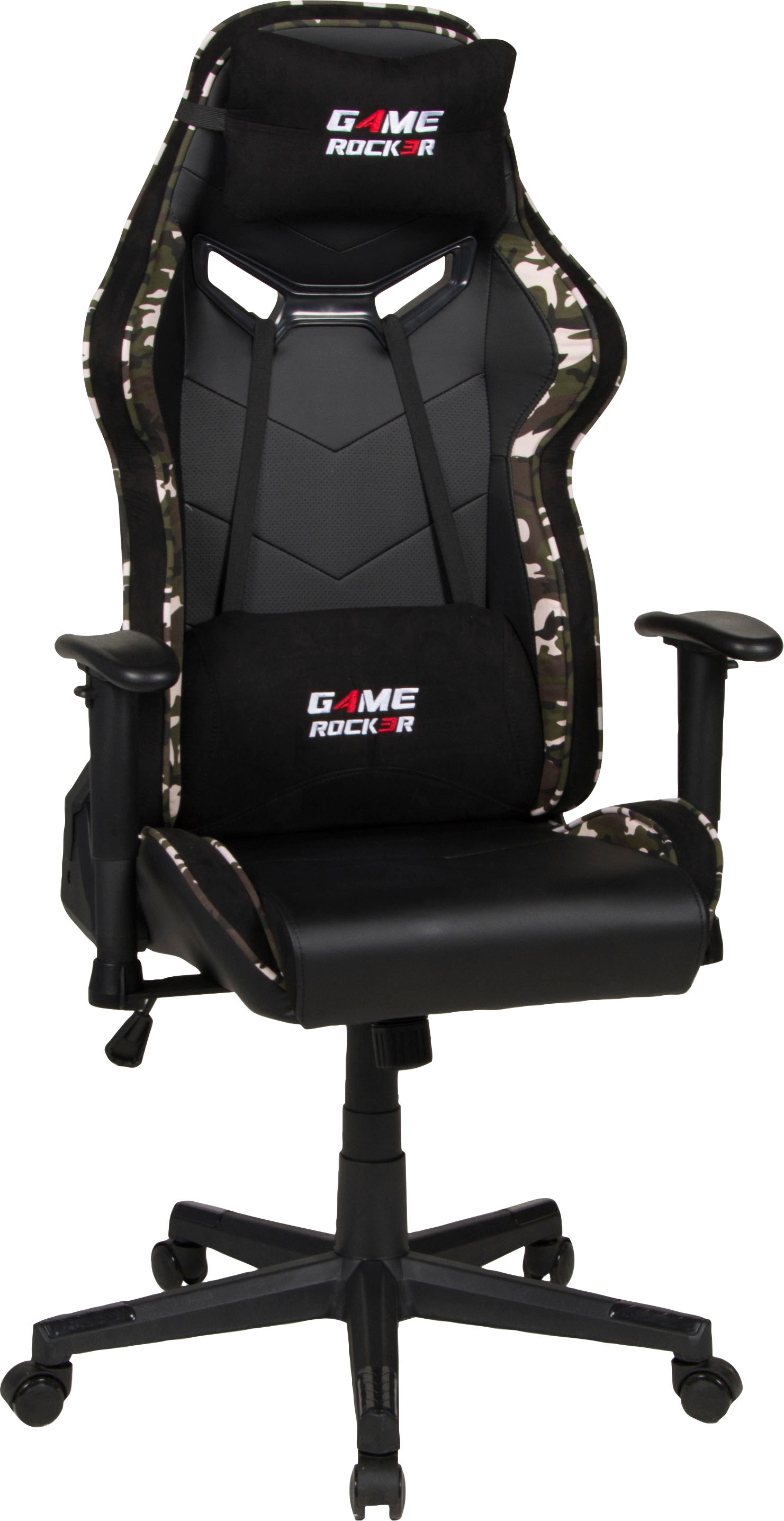 Duo Collection Chefsessel "Game-Rocker G-30", Kunstleder-Stoff-Microfaser, Gaming Chair in Camouflage Optik
