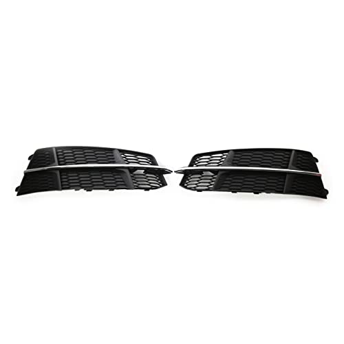 SANTOUXIONG 1 Paar linke rechte Seite vorne Stoßstange Nebelscheinwerfer Grill Gitterabdeckung passend for Audi A6 C7 S-LINE 2014–2018 Waben-Hex-Nebelscheinwerfer-Grills Nebelscheinwerfergrill