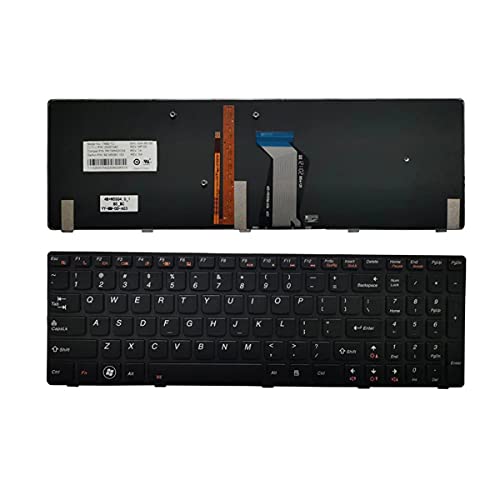 Laptop-Ersatz-Tastatur mit US-Layout, Hintergrundbeleuchtung für Lenovo IdeaPad Y580 Y580N Y580NT 25207342 PK130N02C04