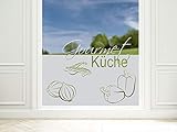 Graz Design 980082_90x57 Sichtschutz Fensterdekor Milchglasfolie Aufkleber Küche Gourmet (Größe=90x57cm)