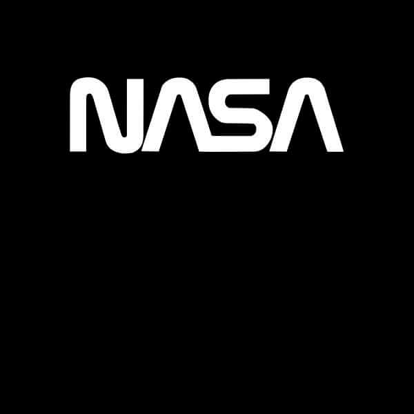 NASA Worm Weiß Logotype Sweatshirt - Schwarz - S 2
