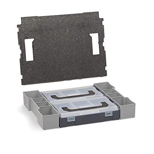 L-BOXX 102 Insetboxen-Set | Mini Einsätze mit Deckenpolster | Erstklassige Sortierboxen für Kleinteile | Sortimentskasten Schrauben und Dübel
