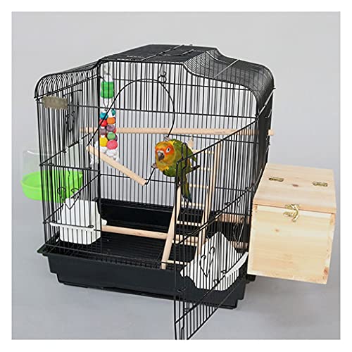 Vogelkäfig Vogelkäfig Papageienkäfig Luxusvilla Zuchtvogelkäfig Großes Metall mit Schubladen Geeignet for Vögel Kleine Papageien und Tauben Vogelkäfige Dekor ( Color : Nero )