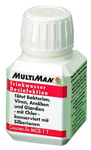 Multiman ChloroSil 1 - Inhalt: 100 Tabletten - Tötet Bakterien, Viren und Amöben im Trinkwasser mit Chlor