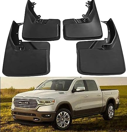 4 StüCk Auto SchmutzfäNger Für Dodge RAM 1500 2500 3500 2009-2010, KotflüGel Schmutzfr Vorne Hinten Spritzschutz Dustproof Kratzfest Korrosions