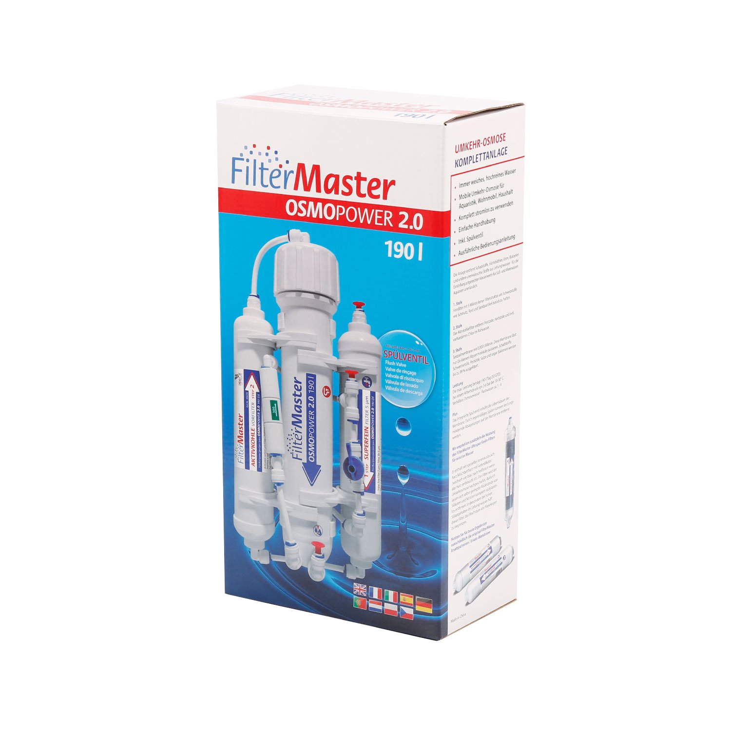 Filtermaster OSMOPower 2.0 | Osmose Filter | Wasser Reinigung fürs Aquarium | Auqaristik Umkehrosmose Wasseraufbereitung