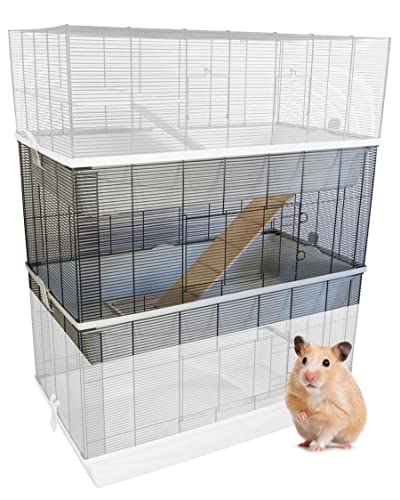 PETGARD Erweiterungsset für Mäuse- und Hamsterkäfig Carlos mit 7 mm Verdrahtung