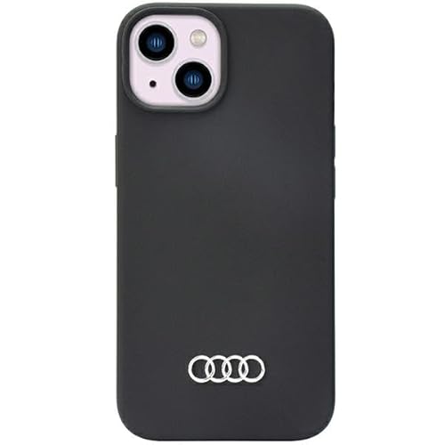 Audi Silicone Hülle für iPhone 14 6.1" Schwarz Hard AU-LSRIP14-Q3/D1-BK