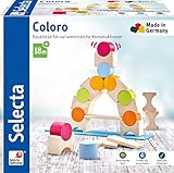 Selecta 62067 Coloro, Bauklötze aus Holz, 20 Teile, Mehrfarbig