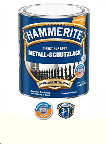 750 ml Hammerite Direkt auf Rost Metall-Schutzlack Weiß, Matt