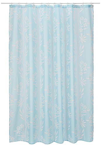 Spirella Textilvorhang Fresh Light Blue, 180 x 200 1210411, Weiß, Estandar