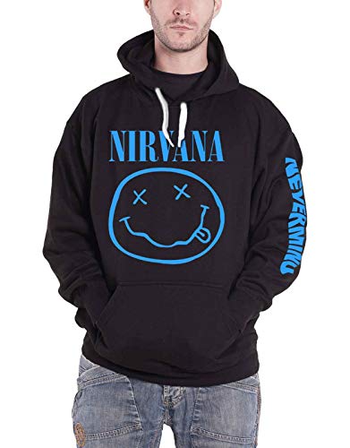 Nirvana Nevermind Smile Kapuzenpullover schwarz XL