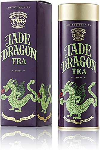 TWG Tea | Jade Dragon Tea | Grüner Tee | Intensiv und Geschmackvoll | Haute Couture Dose, 100G | Geschenkset