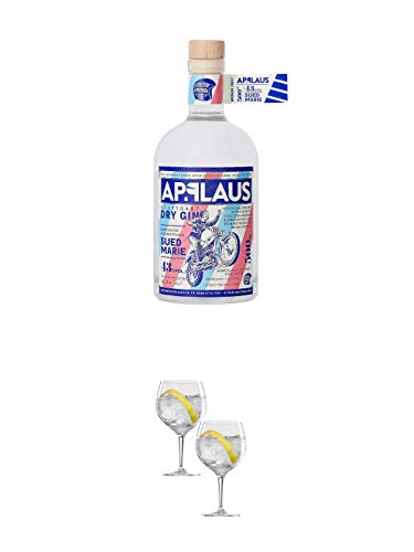 Applaus Gin - SÜDMARIE - Stuttgart Trocken 0,5 Liter + Spiegelau Gin & Tonic 4390179 2 Gläser