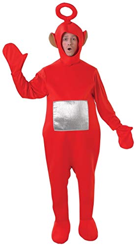 Fancy Me Teletubby-Kostüm - Offiziell Lizenzierte Teletubbies-Verkleidung Für Damen & Herren - Tinky-Winky, Po, Dipy, Laa-Laa (Rot, Grün, Lila, Gelb) - Einheitsgröße, Rot