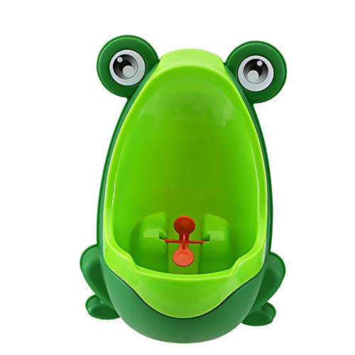 SXXYXH Stehendes Baby-Urinal, perfektes süßes Frosch-Trainings-Töpfchen, mit lustigem Ziel-Ziel Wandmontierter Junge Pee Bottles Kids Urinal Pee Trainer Urin,Grün