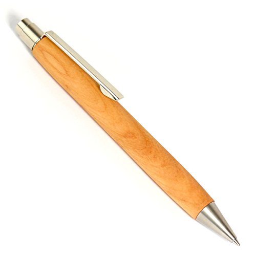 Hochwertiger Kugelschreiber aus geöltem Kirschholz mit Druckmechanik - 12mm Minenstärke - nachhaltige Handarbeit aus Deutschland