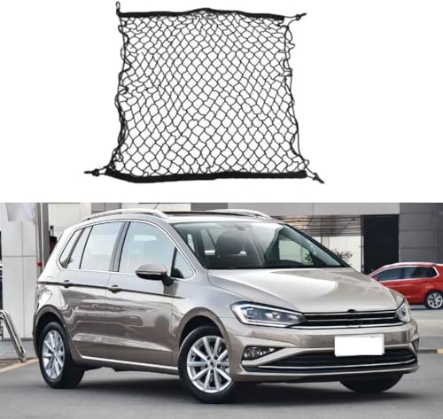 Auto Kofferraum Gepäcknetz für VW Golf Sportsvan 2015-2020, Super Elastisch Kofferraum Gepäck Organizer Netz Nylon Netztasche