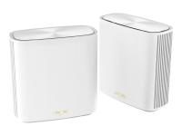 ASUS ZenWiFi XD6 Whole Home Mesh WiFi 6 System (2 Pack weiß): Reichweite bis zu 501 m² (4 + Räume), einfache Konfiguration, lebenslange kostenlose Netzwerksicherheit und Elternsteuerung