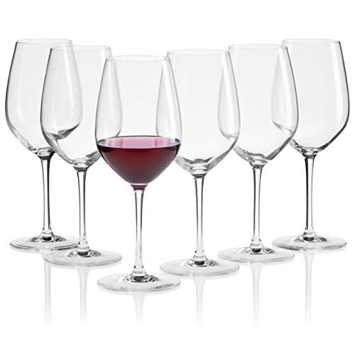MÄSER 933622 Il Premio Rotweingläser 55 cl aus hochwertigem Kristall im 6er Set, Kristallgläser für Rotwein und Rotweinschorle, große Weingläser mit stabilem, schlankem Stiel