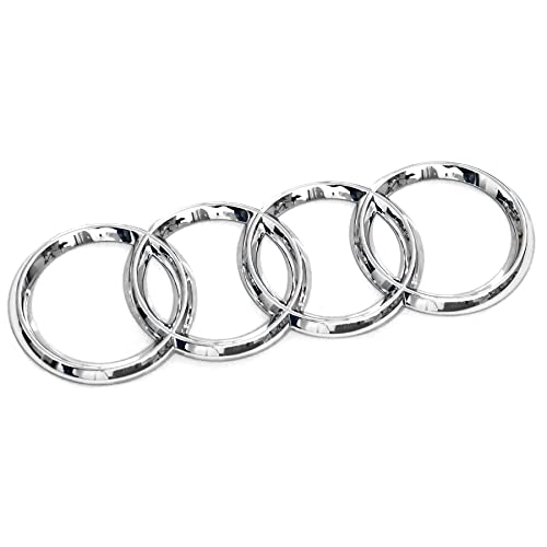 Audi 4F98537422ZZ Ringe Emblem Zeichen Heckklappe Logo, Chrom/Silber, nur Avant, nur ab Produktion 09/2008