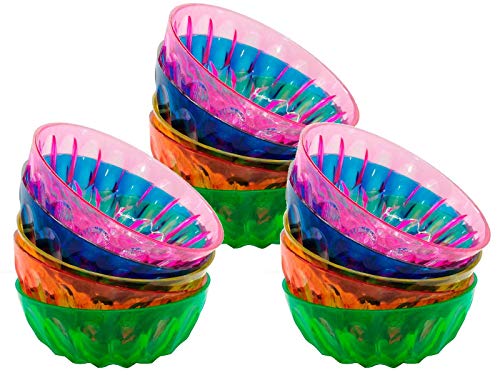 ILODA® 30-tlg Set Kompottschälchen Dessertschalen farbig Kunststoff Schüssel-Set