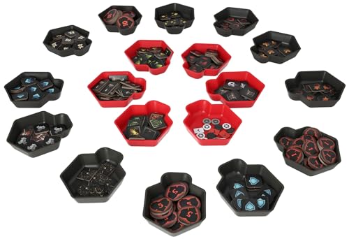 Feldherr Shell Set kompatibel mit Darkest Dungeon: The Board Game - 18 Tokenschalen zum Sortieren von Markern, Token und Spielmaterial auf dem Spieltisch