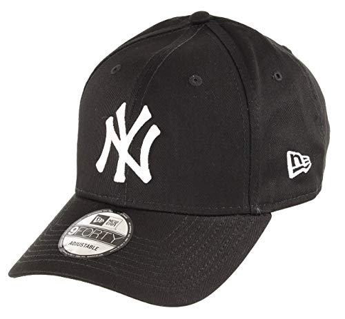 New Era New York Yankees 9forty Adjustable Cap MLB Rear Logo Black/White - One-Size