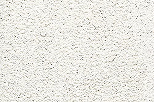 Teppichboden Shaggy Hochflorteppich Bodenbelag Auslegware Uni weiß 300 x 400 cm. Weitere Farben und Größen verfügbar