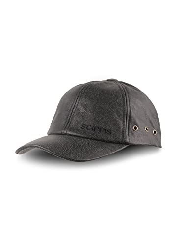SCIPPIS Australian Adventure Wear Leather Cap, One Size, Black