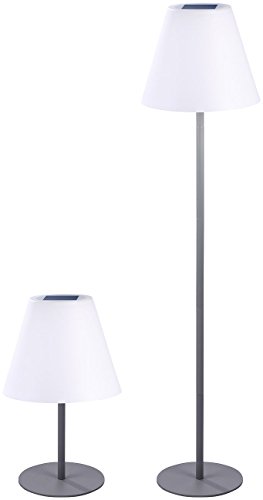 Lunartec Kabellose Stehlampe: Kabellose Solar-LED-Tisch- & Stehleuchte, 1,6 W, 50 lm, IP44 (Stehlampe ohne Kabel)