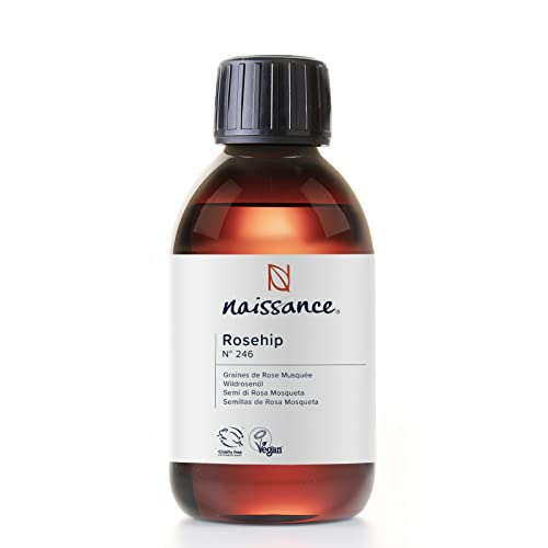Naissance reines & natürliches Wildrosenöl/Hagebuttenkernöl (Nr. 246) 250ml - feuchtigkeitsspendend, nährend & pflegend für alle Hauttypen - für Haare, Gesicht, Haut und Nägel